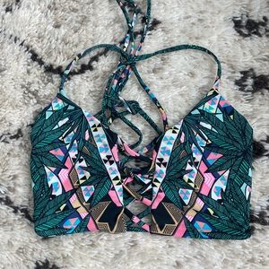 Mara Hoffman Green Maristar Weave Bikini Top and Bottom - 2 piece, reversible!